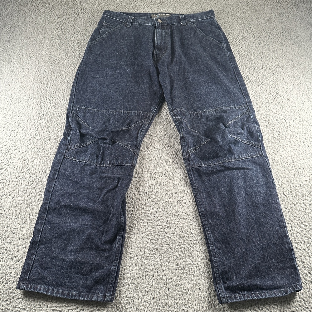 Vtg Levis Silvertab Jeans Mens 34x30 Blue Baggy Y2K Articulated Knee 90's